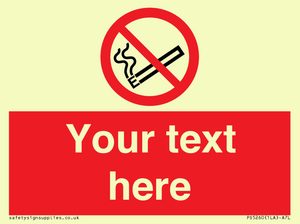 Custom No E-cigarettes / Vaping Sign